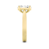 2CTW Oval Shaped Lab Grown Diamond (F/VS) Classic Shank Solitaire Engagement Ring in 14K Gold