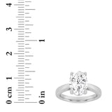 5CTW Oval Shaped Lab Grown Diamond (F/VS) Classic Shank Solitaire Engagement Ring in 14K Gold
