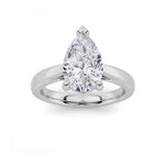 2CTW Pear Shaped Lab Grown Diamond (F/VS) Classic Shank Solitaire Engagement Ring in 14K Gold