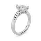 2CTW Pear Shaped Lab Grown Diamond (F/VS) Classic Shank Solitaire Engagement Ring in 14K Gold