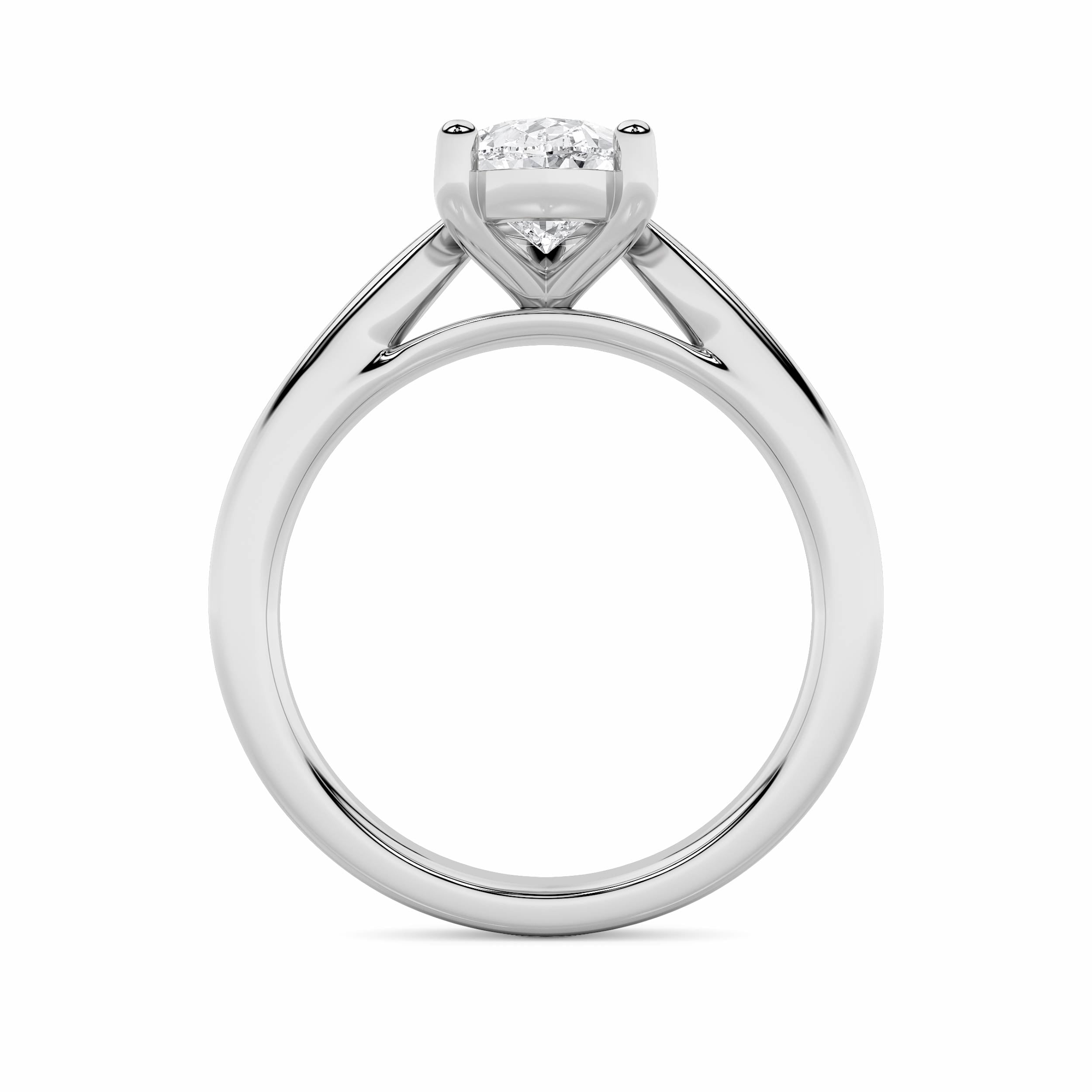 2CTW Pear Shaped Lab Grown Diamond (F/VS) Classic Shank Solitaire Engagement Ring in 14K Gold