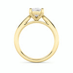 2CTW Pear Shaped Lab Grown Diamond (F/VS) Classic Shank Solitaire Engagement Ring in 14K Gold