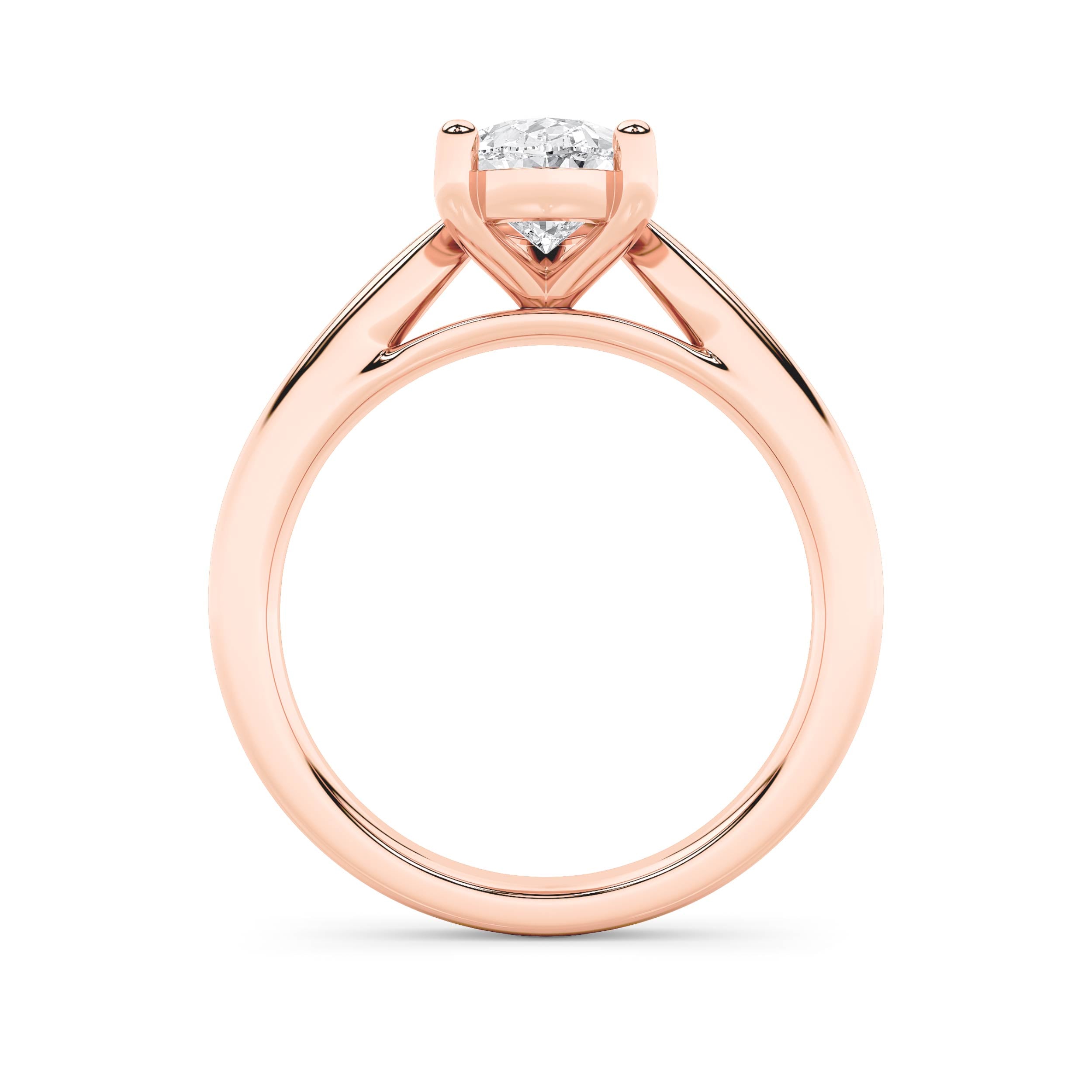 2CTW Pear Shaped Lab Grown Diamond (F/VS) Classic Shank Solitaire Engagement Ring in 14K Gold