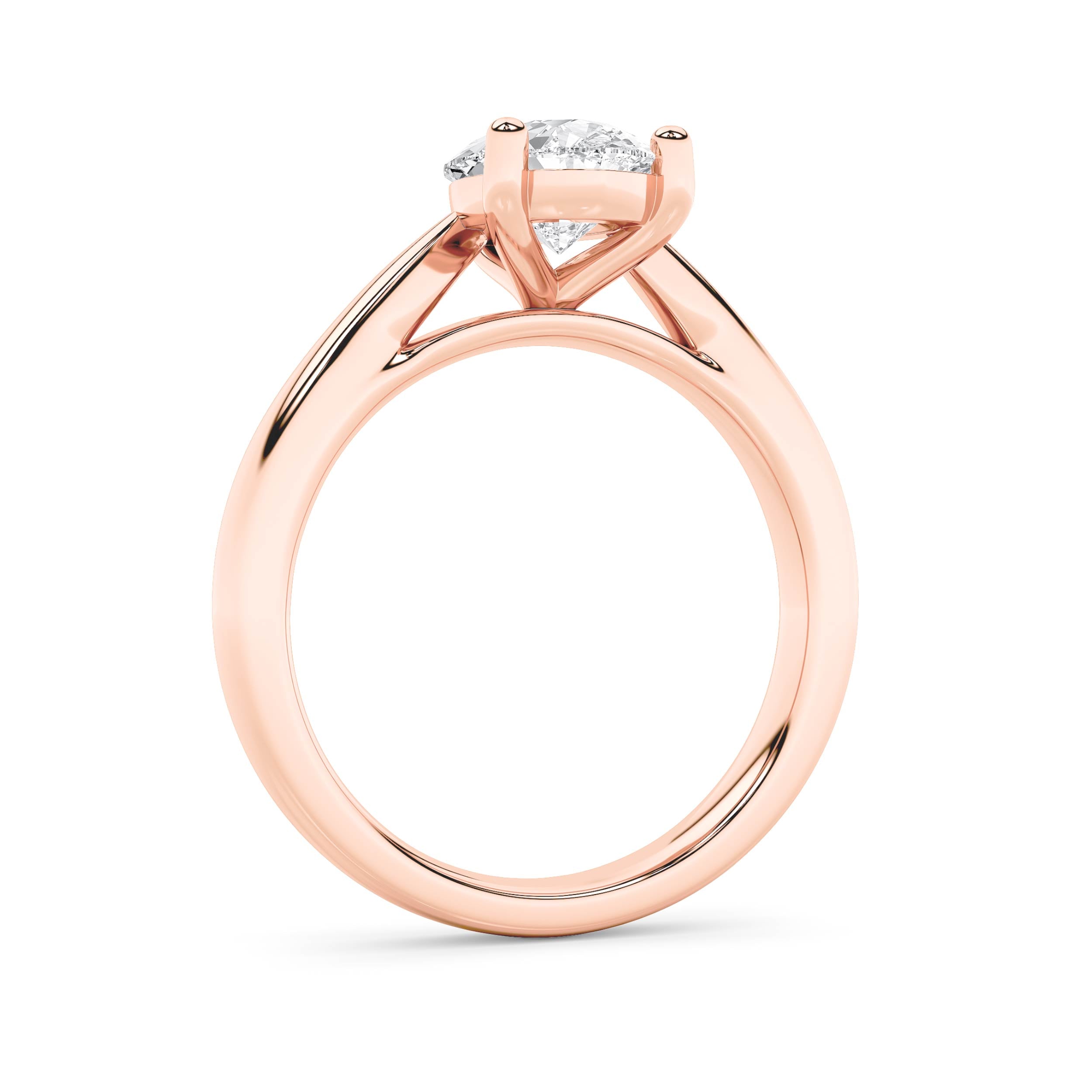 2CTW Pear Shaped Lab Grown Diamond (F/VS) Classic Shank Solitaire Engagement Ring in 14K Gold