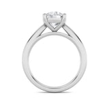 2CTW Round Shaped Lab Grown Diamond (F/VS) Classic Shank Solitaire Engagement Ring in 14K Gold