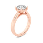 2CTW Round Shaped Lab Grown Diamond (G/VS) Classic Shank Solitaire Engagement Ring in 14K Gold