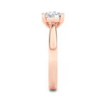 2CTW Round Shaped Lab Grown Diamond (G/VS) Classic Shank Solitaire Engagement Ring in 14K Gold