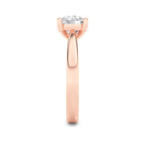 2CTW Round Shaped Lab Grown Diamond (G/VS) Classic Shank Solitaire Engagement Ring in 14K Gold