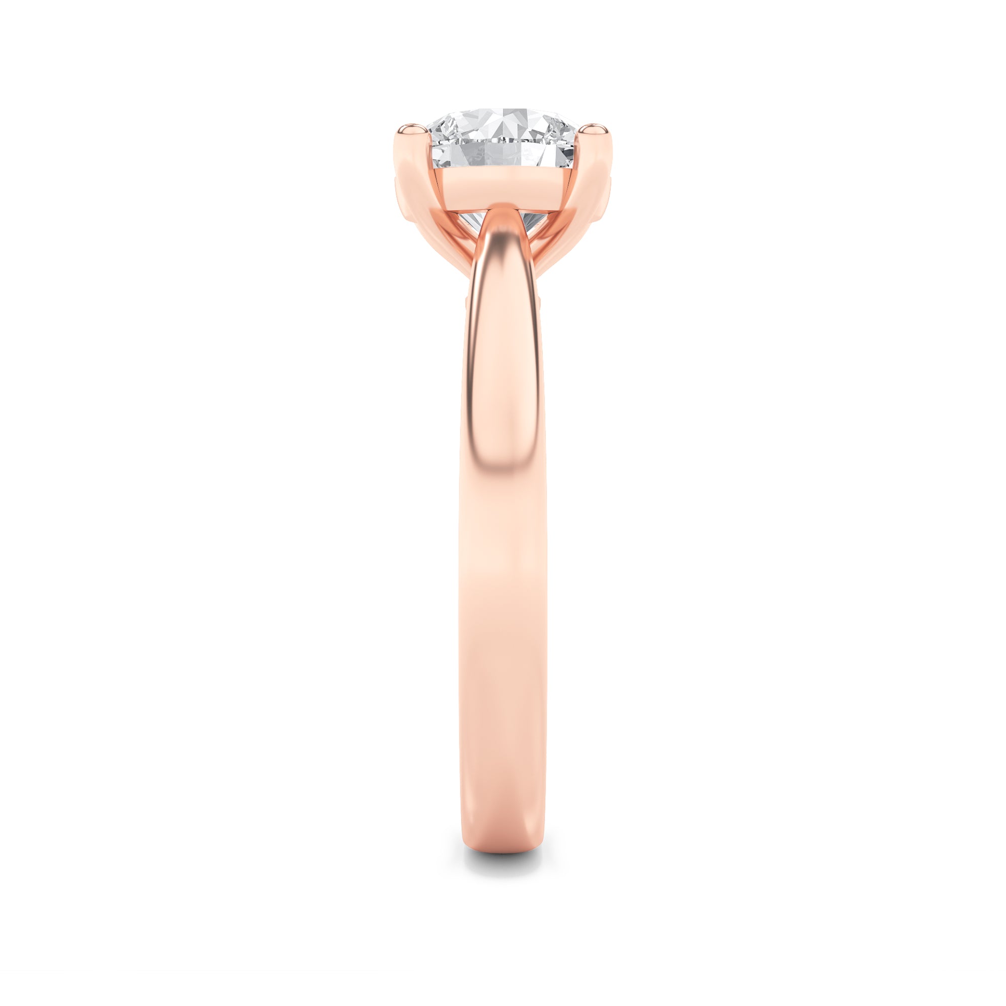 2CTW Round Shaped Lab Grown Diamond (G/VS) Classic Shank Solitaire Engagement Ring in 14K Gold