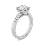3CTW Round Shaped Lab Grown Diamond (F/VS) Classic Shank Solitaire Engagement Ring in 14K Gold