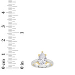 1CTW Marquise Shaped Lab Grown Diamond (F/VS) Two Tone Six Prong Engagement Ring in 14K Gold