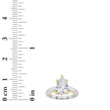 1CTW Marquise Shaped Lab Grown Diamond (F/VS) Two Tone Six Prong Engagement Ring in 14K Gold