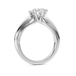 2CTW Marquise Shaped Lab Grown Diamond (F/VS) Ring in 14K White Gold