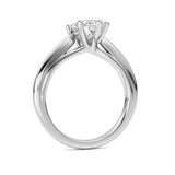 2CTW Marquise Shaped Lab Grown Diamond (F/VS) Ring in 14K White Gold