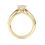 2CTW Marquise Shaped Lab Grown Diamond (F/VS) Ring in 14K Yellow Gold