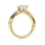 2CTW Marquise Shaped Lab Grown Diamond (F/VS) Ring in 14K Yellow Gold
