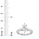 3CTW Marquise Shaped Lab Grown Diamond (F/VS) Ring in 14K White Gold