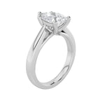 3CTW Pear Shaped Lab Grown Diamond (F/VS) Ring in 14K White Gold