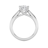 3CTW Pear Shaped Lab Grown Diamond (F/VS) Ring in 14K White Gold