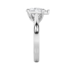 3CTW Pear Shaped Lab Grown Diamond (F/VS) Ring in 14K White Gold