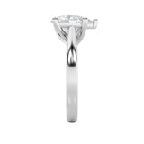 3CTW Pear Shaped Lab Grown Diamond (F/VS) Ring in 14K White Gold