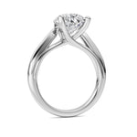 3CTW Pear Shaped Lab Grown Diamond (F/VS) Ring in 14K White Gold