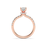2CTW Radiant Shaped Lab Grown Diamond (F/VS) Hidden Halo Accented Ring in 14K Gold