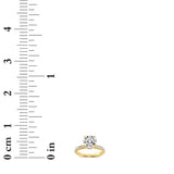 1.5CTW Round Shaped Lab Grown Diamond (F/VS) Hidden Halo Accented Ring in 14K Gold