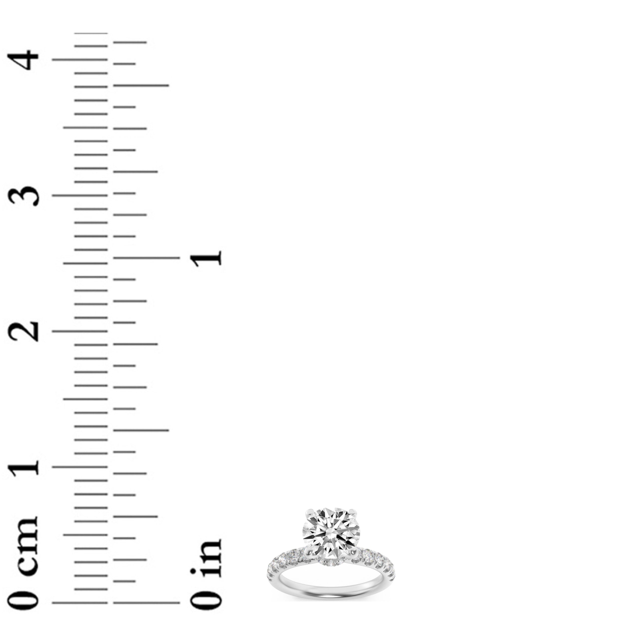 2.5CTW Round Shaped Lab Grown Diamond (G/VS) Hidden Halo Accented Ring in 14K Gold