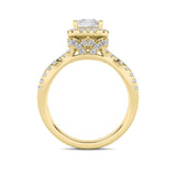 2CTW Radiant Shaped Lab Grown Diamond (F/VS)  Ring in 14K Gold