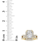 2CTW Radiant Shaped Lab Grown Diamond (F/VS)  Ring in 14K Gold