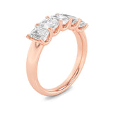2CTW Emerald Shaped Lab Grown Diamond (F/VS) Ring in 14K Rose Gold
