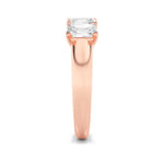 2CTW Emerald Shaped Lab Grown Diamond (F/VS) Ring in 14K Rose Gold