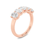 2CTW Oval Shaped Lab Grown Diamond (F/VS) Five Stone Band Ring in 14K Gold