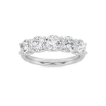 2CTW Round Shaped Lab Grown Diamond (F/VS) Five Stone Band Ring in 14K Gold