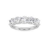 2CTW Round Shaped Lab Grown Diamond (G/VS) Five Stone Band Ring in 14K Gold