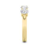 2CTW Round Shaped Lab Grown Diamond (F/VS) Five Stone Band Ring in 14K Gold