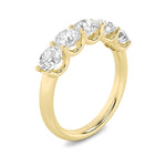 2CTW Round Shaped Lab Grown Diamond (G/VS) Five Stone Band Ring in 14K Gold
