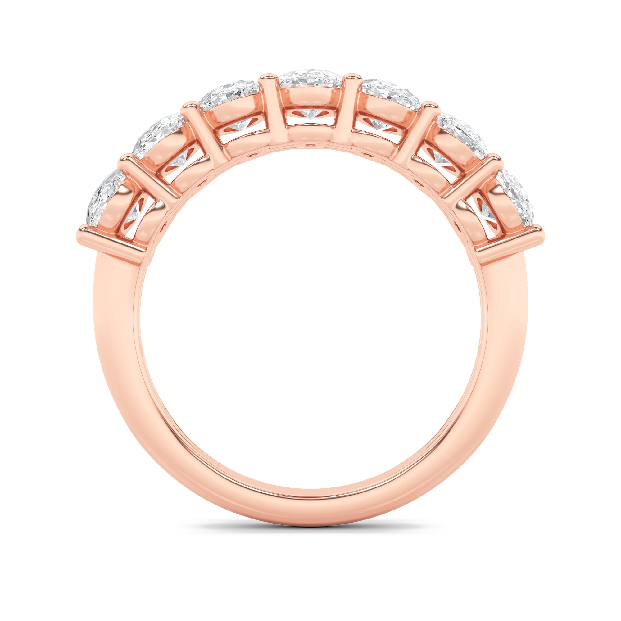2.25CTW Oval Shaped Lab Grown Diamond (F/VS) Ring in 14K Rose Gold
