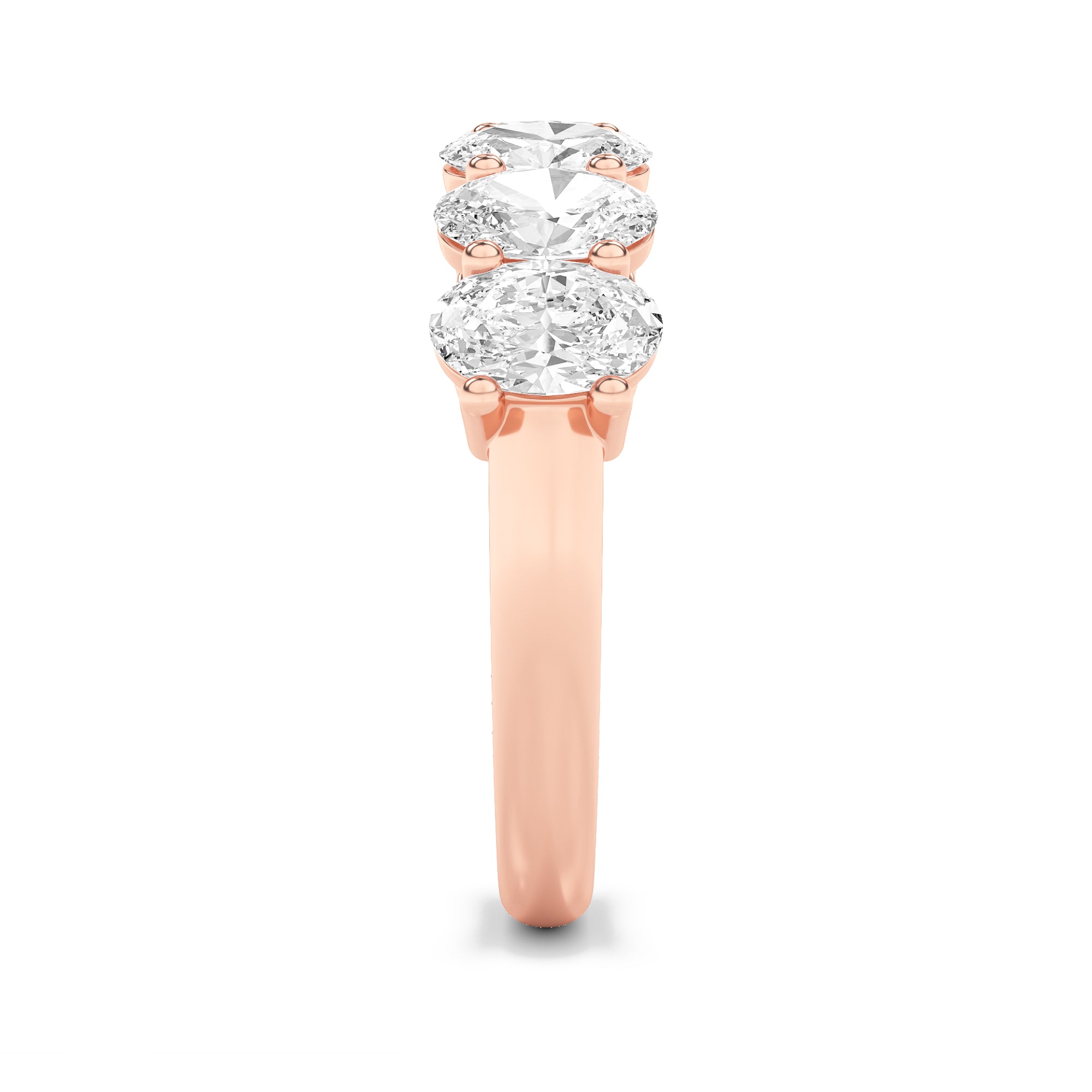 2.25CTW Oval Shaped Lab Grown Diamond (F/VS) Ring in 14K Rose Gold