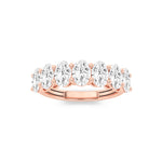 2.25CTW Oval Shaped Lab Grown Diamond (F/VS) Seven Stone Band Ring in 14K Gold