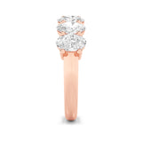2.25CTW Oval Shaped Lab Grown Diamond (F/VS) Seven Stone Band Ring in 14K Gold