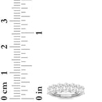 3CTW Oval Shaped Lab Grown Diamond (F/VS) Seven Stone Band Ring in 14K Gold