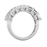 2CTW Princess Shaped Lab Grown Diamond (F/VS) Seven Stone Band Ring in 14K Gold