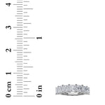 2CTW Princess Shaped Lab Grown Diamond (F/VS) Seven Stone Band Ring in 14K Gold