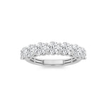 2CTW Round Shaped Lab Grown Diamond (F/VS) Seven Stone Band Ring in 14K Gold