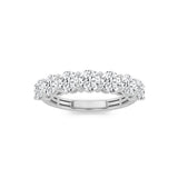 2CTW Round Shaped Lab Grown Diamond (F/VS) Seven Stone Band Ring in 14K Gold