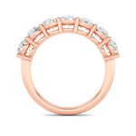 2CTW Round Shaped Lab Grown Diamond (F/VS) Seven Stone Band Ring in 14K Gold