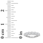 3CTW Round Shaped Lab Grown Diamond (F/VS) Seven Stone Band Ring in 14K Gold