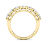 3CTW Round Shaped Lab Grown Diamond (F/VS) Seven Stone Band Ring in 14K Gold